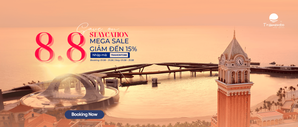 Ưu Đãi 15% Đặt Phòng Tramonto Phú Quốc Dịp 8.8 Mega Sale
